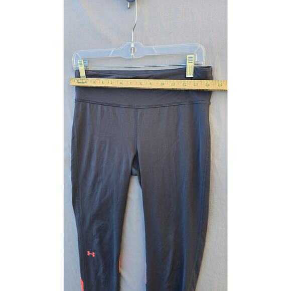 Under Armour Leggings Womens Gray Running Compression Leggings Zip Pocket - Picture 3 of 8